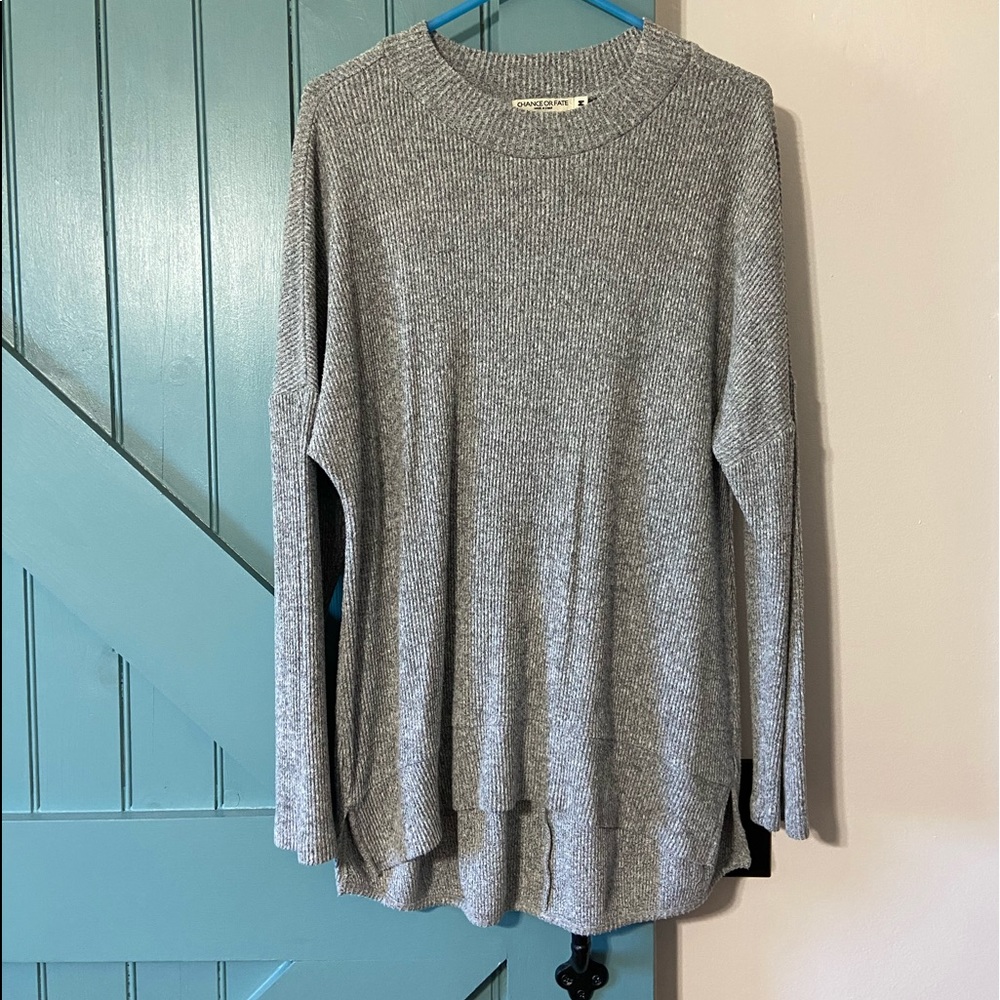 Chance or Fate Oversized Gray Sweater